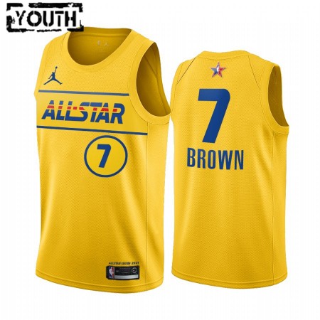 Maglia NBA Boston Celtics Jaylen Brown 7 2021 All-Star Jordan Brand Gold Swingman - Bambino